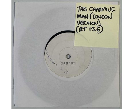 THE SMITHS - THIS CHARMING MAN - 1983 WITHDRAWN AND UNRELEASED 'LONDON VERSION' 7" TEST PRESSING (RT 136). 1983 UK single-sid