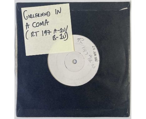 THE SMITHS - GIRLFRIEND IN A COMA 7" (ORIGINAL UK WHITE LABEL TEST PRESSING - RT 197). Exceedingly scarce original UK 1987 wh
