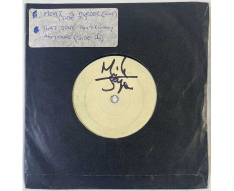THE SMITHS - THAT JOKE ISN'T FUNNY ANYMORE 7" (ORIGINAL UK WHITE LABEL TEST PRESSING - MIKE JOYCE SIGNED - RT 186). Wicked or