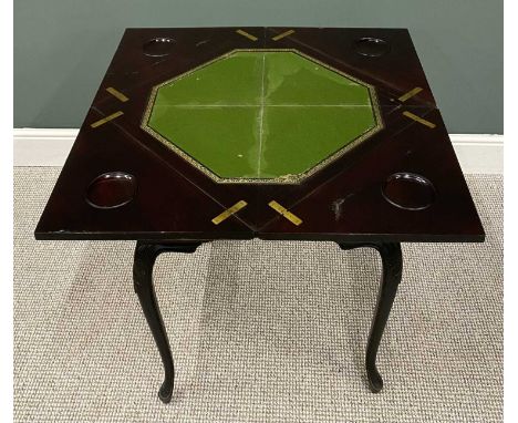 VICTORIAN MAHOGANY HANDKERCHIEF FOLDING GAMES TABLE, 72 (h) x 56 (w) x 56cms (d)Provenance: private collection Conwy