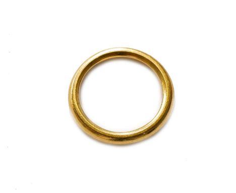A 22 carat gold band ring, finger size J1/2Gross weight 6.6 grams.