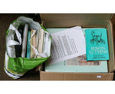 Architectural reference books: Sir Edwin Lutyens, a quantity of volumes by various authors including, Mary Lutyens, Robert Gr