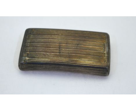 A George III reeded silver snuff-box with hinged cover to gilded interior, possibly Joseph Ash I, London 1809 Condition Repor