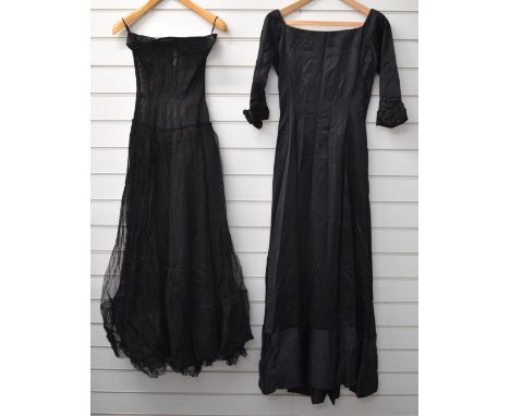 Christian Dior c1950/1960 ballgown / prom dress with underskirt / petticoat, Christian Dior tag inside hem and label with CD 