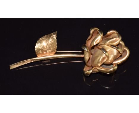 Christian Dior &amp; Grosse brooch in the form of a rose, 9cm long