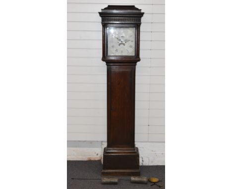 Cha Raymond Lydeway oak cased longcase clock, with enamel dial, marked Wilson to the movement, H190cm