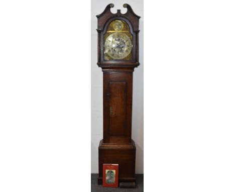 Henry Williams of Lancarvan (1727-1790) Welsh 18thC 8 day longcase clock, the 12inch brass dial with Roman numerals signed to
