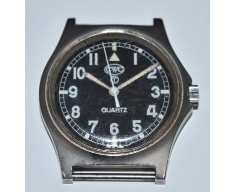 Cabot Watch Company (CWC) gentleman's British Army military wristwatch with luminous hands and hour markers, Arabic numerals,