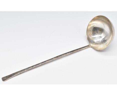 Modern hallmarked silver punch or soup ladle, London 1995, maker&nbsp;J &amp; E G, length 31cm, weight 172g