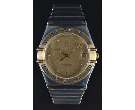 Omega Constellation Chronometer gentleman's automatic wristwatch ref. DE 368.1075 with date aperture, luminous hands, gold di