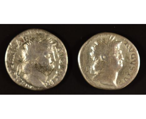 Roman Imperial coinage Julio Claudian Dynasty 27BC-AD69 Nero two silver Denarius, two reverse the first Salus (found in Dymoc