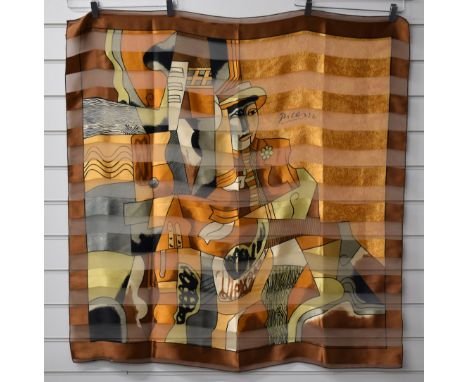 Picasso decorated silk scarf