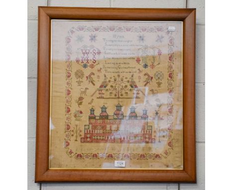 An Early 19th Century Woolworlk Sampler, Eleanor Scott, 1826