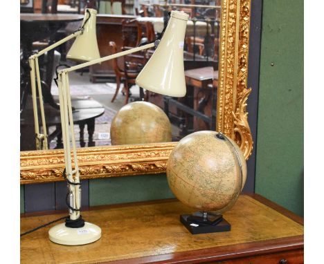 An Anglepoise Table Lamp, together with a Philips' 10" Challenge Globe (2)