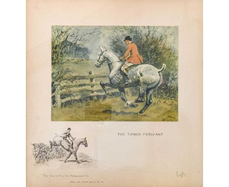 After Charles "Snaffles" Johnson Payne (1884-1967) "The Timber Merchant" Signed in pencil and with BIT blind stamp, colour pr