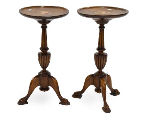 A Group of Reproduction Furniture, comprising: a button-backed chair, a butler's tray on stand, a piecrust topped tripod tabl