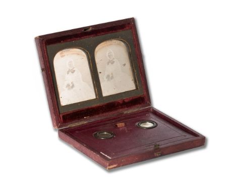THREE WILLAM EDWARD KILBURN STEREOSCOPIC DAGUERREOTYPES In their Kilburn patent viewing cases inscribed "By appointment Mr. K
