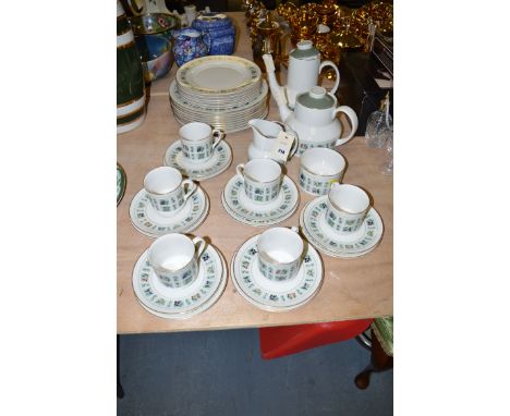 A Royal Doulton 'Tapestry' pattern dinner and coffee service, six plus place settings.