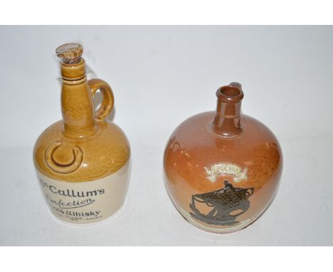 A Royal Doulton stoneware Special Highland Whisky decanter; and a stoneware Macallan Perfection Scotch Whisky decanter.