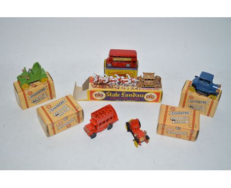 A Benbros Qualitoy miniature model die-cast State Landau in original box; together with four Charbens Miniature Series die-ca