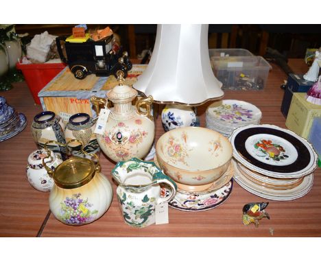 A Ringtons tea novelty teapot with original box; a quantity of Masons Ironstone, Crown Devon Fieldings and other decorative c