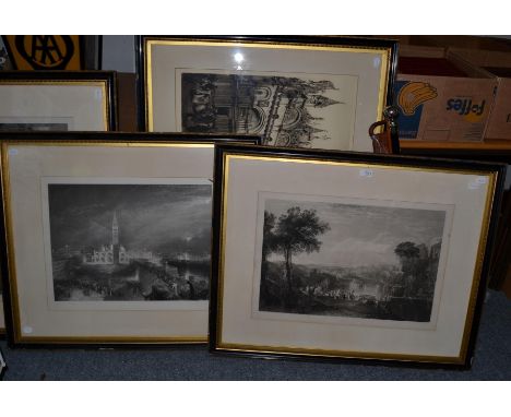 * Axel H. Haig (1835-1921) View of St. Marks, Venice, pencil signed engraving, 62cm by 84cm, framed and glazed, together with