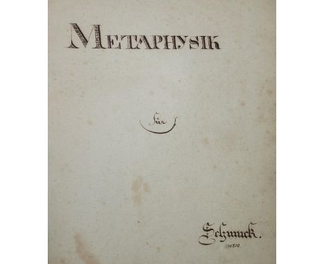 Theologie.: 3 Handschriften zur Theologie, 19. Jhdt. Deutsche Handschriften auf Papier. Gr.8° - 4°. Einf. Pbde. d. Zt. (2) u.