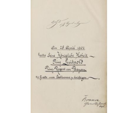 Macholl.: Besuch-Buch der deutsch-französischen Cognac-Brennerei vormals Gebrüder Macholl München (Deckeltitel). Fol. Mit zah
