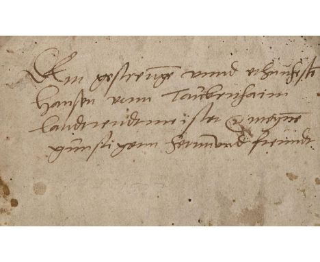 Minckwitz, Erasmus von,: Jurist und Politiker, Kursächsischer und Pfälzischer Kanzler (1509-1576). Brief in lateinischer Spra