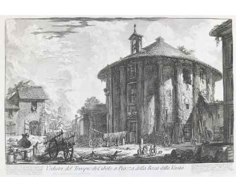 Piranesi, Giovanni Battista: (1720 Mogliani - Rom 1778). Veduta del Tempio di Cibele a Piazza della Bocca della Verità. Aus d