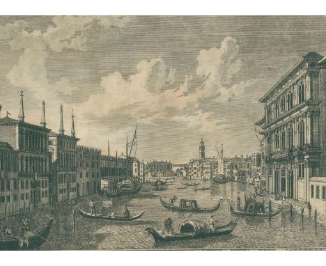 Canale,A.  (gen. Canaletto, 1697 - 1768, Venedig).: Prospects of the great Canal of Venice Shewing the several Palaces &amp; 