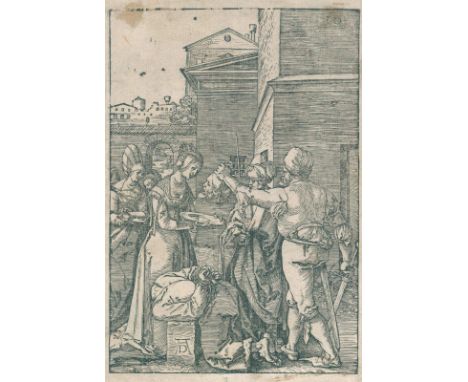 Dürer, Albrecht: (1471 Nürnberg 1528). Die Enthauptung Johannes des Täufers. Holzschnitt auf Bütten 1510. 19,3 x 13,4, Blgr. 