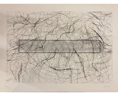 Buthe, Michael: (1944 Sonthofen - Bonn 1994). Ohne Titel. 2 Radierungen mit Überarbeitungen. Je 72 x 101 cm. Ex. 25/120 u 97/