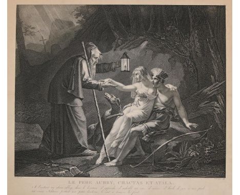 Atala.: 4 Bl. mit Darstellungen zur Novelle von Chateaubriand. Kupferstiche v. J.P.Simon n. Jean-Baptiste Mallet (1759-1835, 