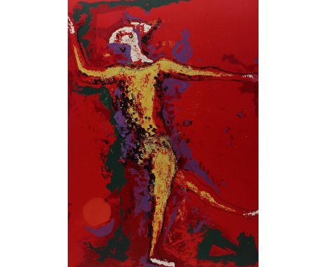 Marini, Marino: (1901 Pistoia - Viareggio 1980) nach. "il ballerino". Granolithographie in 8 Farben für Albra Editrice, Turin