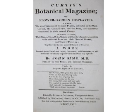 Curtis,W.: The botanical magazine; or, flower-garden displayed... Bde. 5-6 in 1 Bd. London, Couchman für Curtis 1792-93. Gr.8