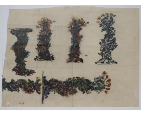 Poelzig, Hans: Studie. Imp.Folio. Gerahmt.   R