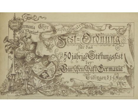 Tübingen.: Sammlung von 5 Kleinschriften, versch. Einbde.  ╔Enthält:╗ Alte Tübinger Originale. Ein Festgruss in drei Abteilun
