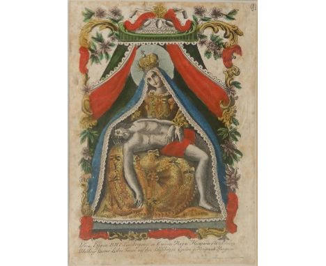 Pietà.: Wahrhafti(g)e Abbildung Unserer Lieben Frauen auf dem Sch(l)ossberg zu Czascin in Konigraich Hungain. Vera Effigies..