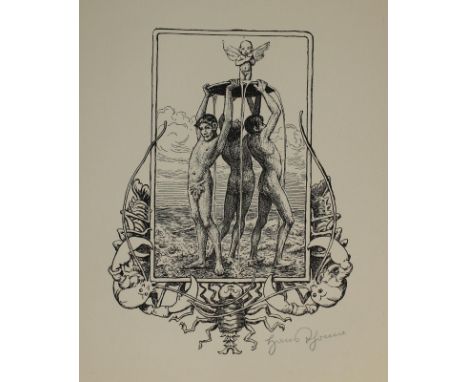 Thoma, Hans: (1839 Bernau - Karlsruhe 1924). Meerwunder. Lithogr., um 1910. 25,5 x 19 cm, Blgr. 33 x 28 cm. Mit Monogr. in de