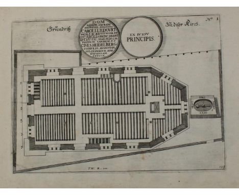 Schweizer,Johann: (1625 Zürich 1670). Grund- und Aufriss der Providenzkirche zu Heidelberg Grund- und Aufriss der Providenzki