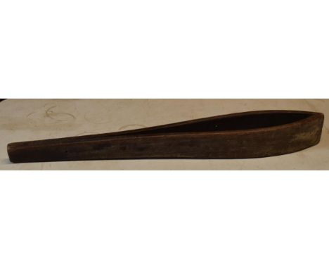 Antique wooden leather saddle stitching tool, 76cm long.  