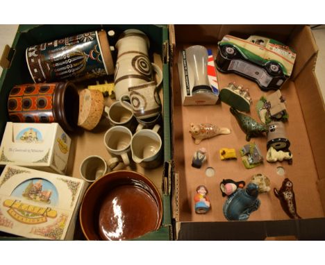 A mixed collection of items to include Poole Pottery, cottages, retro stoneware items and other (Qty).  Condition is mixed. C