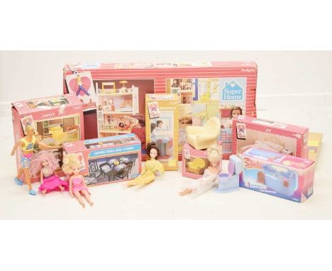Sindy, Pedigree - Group of seven boxed accessories comprising; 44482 'Cooker Unit', 44430 'Super Home', 44532 'Dining Table &