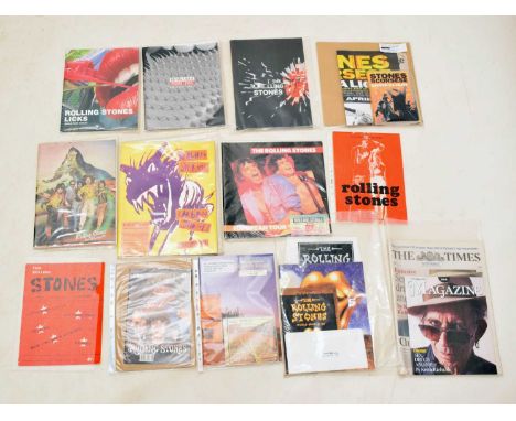 Collection of Rolling Stones concert programs, tickets, and ephemera to include '76 Tour of Europe, 1994/95 Voodoo Lounge, 20