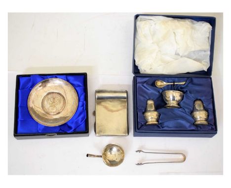 Elizabeth II Britannia standard silver dish commemorating the 300th anniversary of the foundation of C.Hoare &amp; Co Bank, L