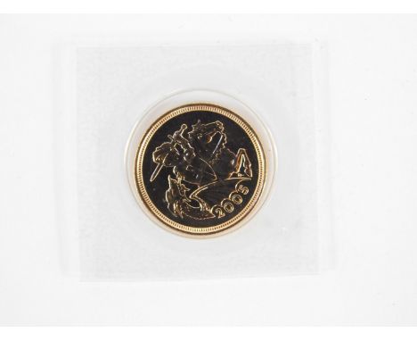 An Elizabeth II gold half sovereign 2005, 4.0g.