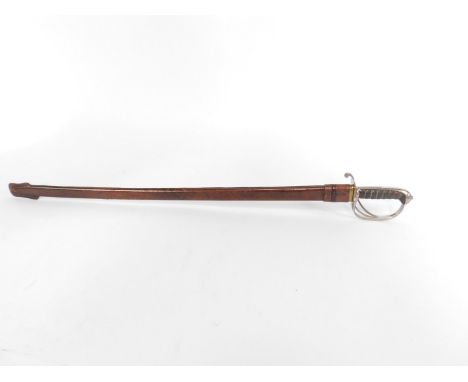An artillery officer's sword by Hamburger Rogers &amp; Co., Kings Street, Covent Garden London, with a steel basket hilt and 