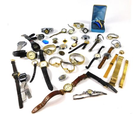 Gentlemen's and ladies' silver and dress wristwatches, including Kienzle, Bifora, Timex and Sekonda (qty)