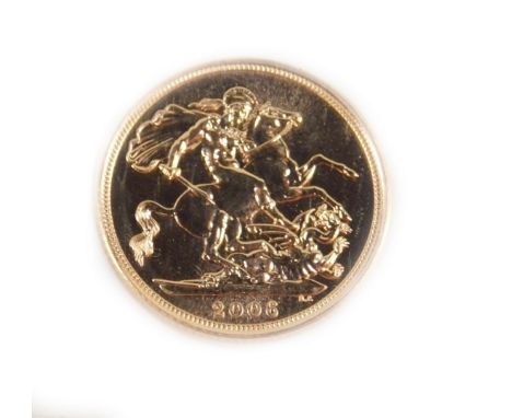 An Elizabeth II gold sovereign 2006, 8.0g.